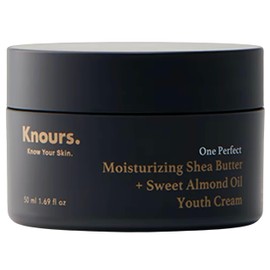 Knours. Moisturizing Shea Butter Sweet Almond Oil Youth Cream, a Rich Cream with Niacinamide Olive & Vegan Oil Clean Beauty (50ml 1.69 fl. oz.)
