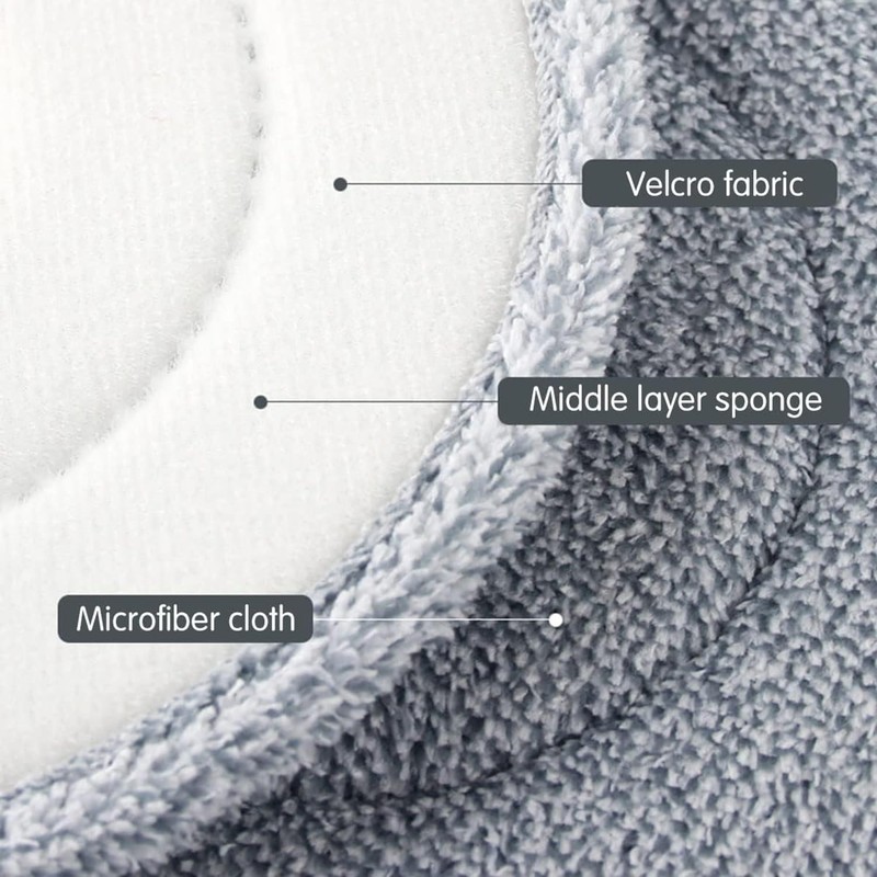 Microfiber Replacement Heads 8 Pack, Machine Washable，Perfectly Compatible with Square