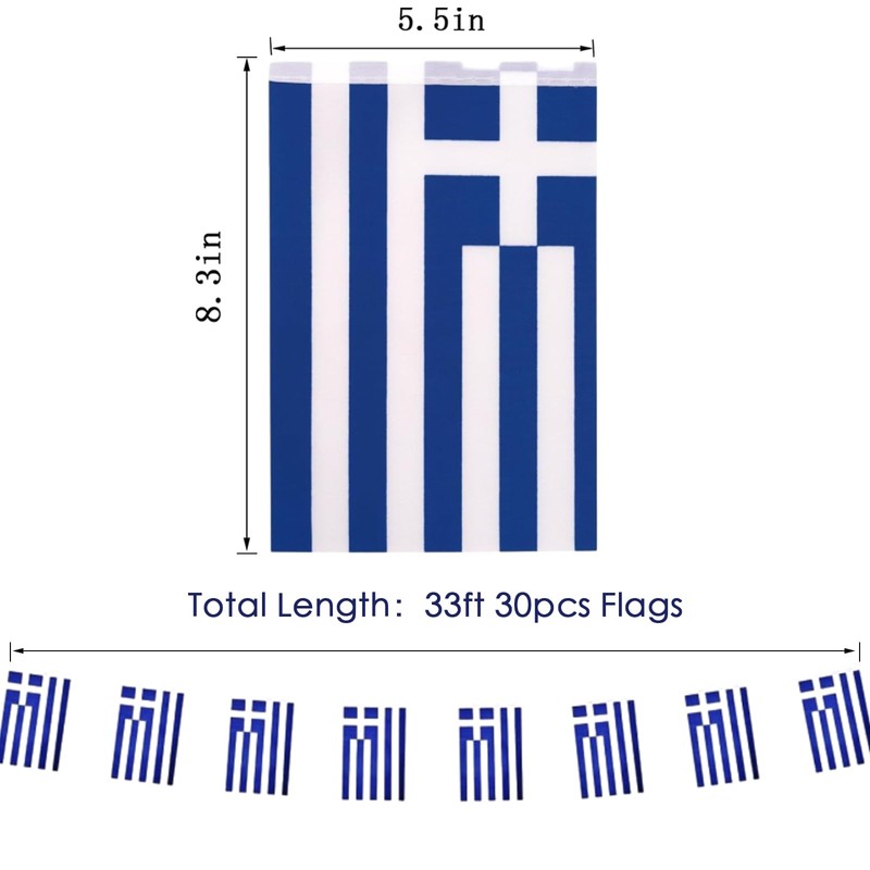 GSYLPFT Greece Flags Greek String Flag Banners for Patriotic Events