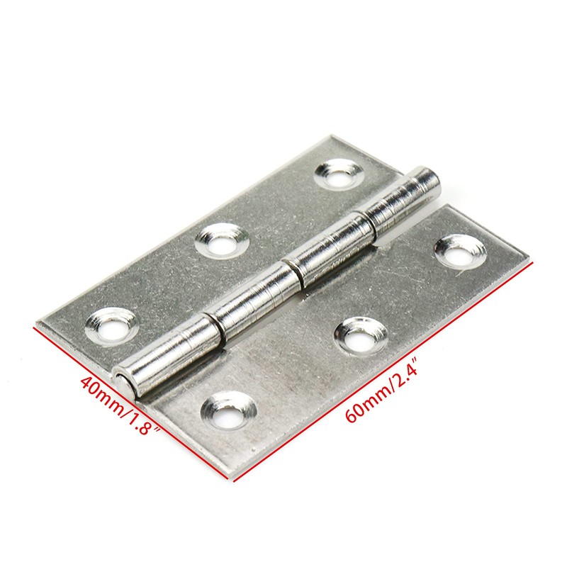 Mcredy Stainless Steel Hinges Hinge Hardware Silver 2.5”Door Hinge Set