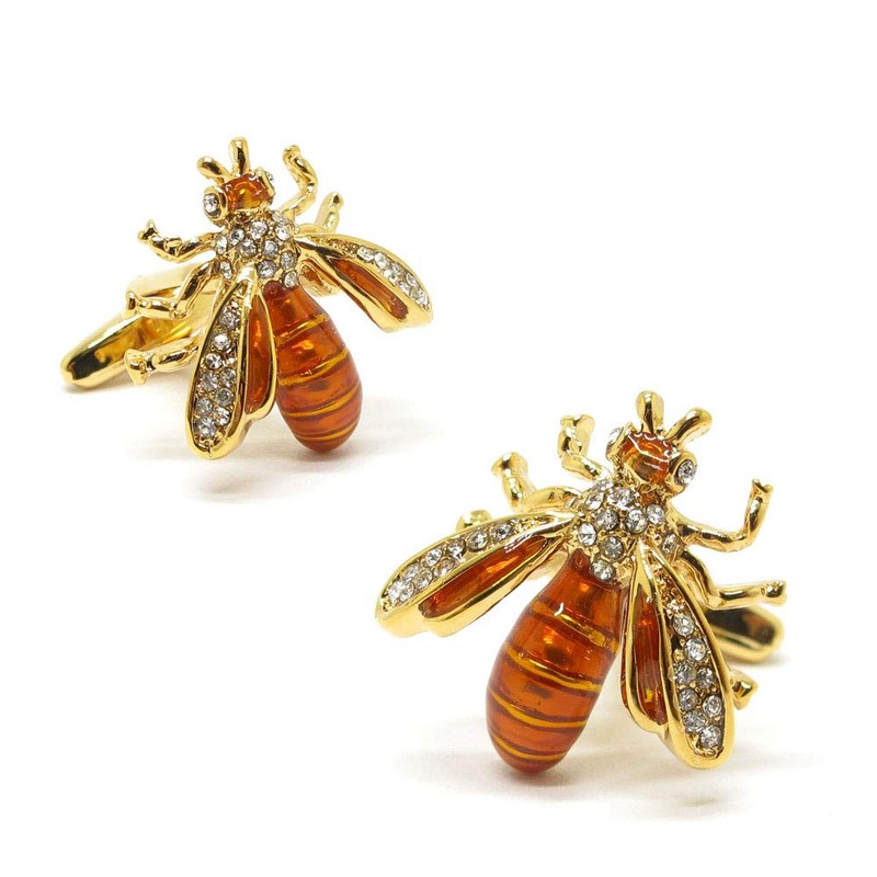 Patch Nation Beekeeper Gold Metal Cufflinks Cuff Links