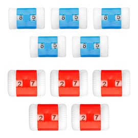 Lotsdonxia 10 Pcs Crochet Row Counters – Knitting Accessories Portable and Efficient Stitch Counters in Red & Blue for Sewing and Knitting Projects