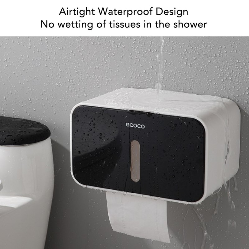 Toilet Paper Roll Box Cover Waterproof Punch Free Prevent Corrosion