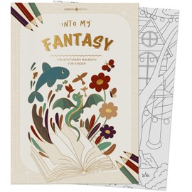 Colouring Book for Children "Into My Fantasy" from Lebenskompass® - Motifs for Imagination Stimulation - Gift for Children, Girls and Boys - Mindfulness Colouring Book from 4 Years