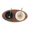 Cruiser’s Caché Marble Salt Cellars Set of 2 with Gold