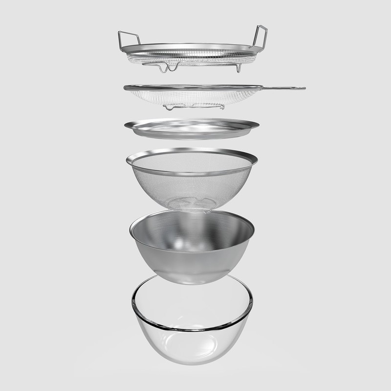 SHIMOYAMA Stainless Steel Bowl & Plate 6-Pcs, Mixing Bowls with