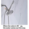 G-Promise Solid Metal Shower Arm Diverter with Holder for Hand