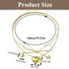 JRAIYBZ Chunky Heart Tie Necklace for Women,Heart Locket Wrap Choker