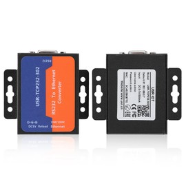 EBTOOLS Mini Servidor Serie, Convertidor RS232 a Ethernet TCP/IP con DHCP, DNS y Puerto Serie Virtual, para Cliente TCP/UDP/HTTPD, para Dispositivos Integrados