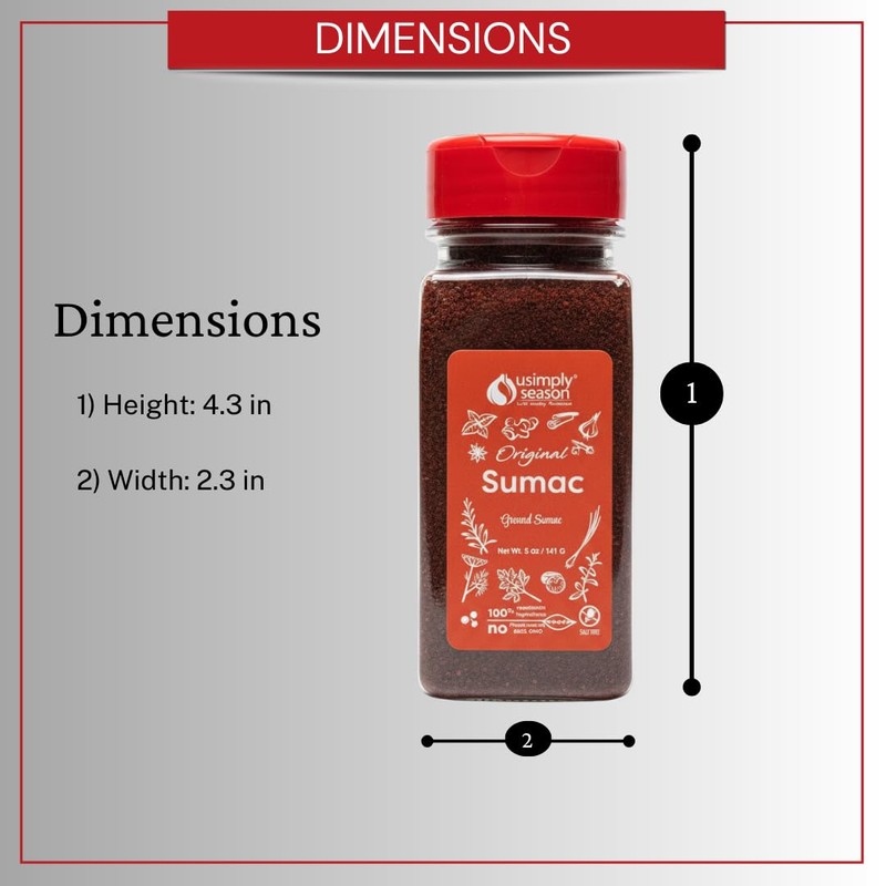 USimplySeason Sumac Spice (Original Powder, 5 Ounce)