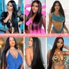 Fazhixiu Straight Lace Front Wigs Human Hair 13x4 HD Lace