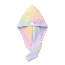 Hair Drying Wrap Towel for Women Fast Dry Multicolored Coral Fleece Dry Hair Cap Dry Hair Towel (Multicolored, One Size)