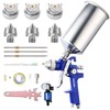ENDOZER Professional HVLP Gravity Feed Air Spray Gun Set with