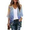 Womens Casual Tops Bathing Suit Cover Up Summer Kimono Cardigan