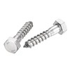 sourcing map Hex Lag Screws, M12 x 60mm 304 Stainless