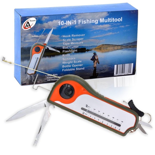 Fisherman Gift Tool Fishing Multitool - Hook Remover, Scale Scraper,