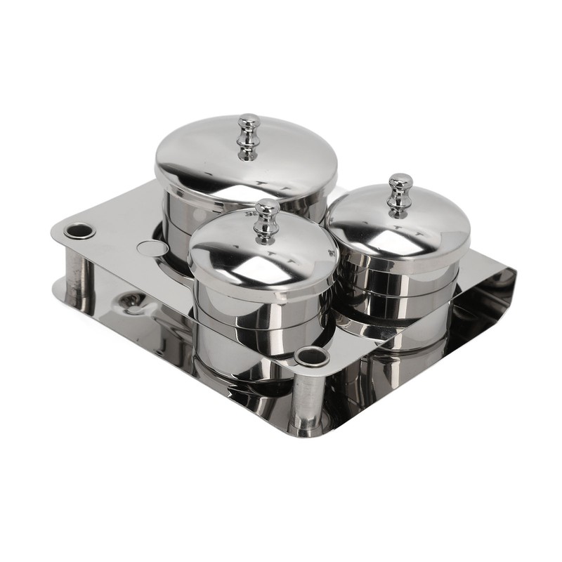 Stainless Steel Nail Powder Holder Thickening Sturdy Dustproof Smooth Surface