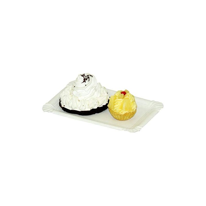Wimex 100 Flat Paper Plates White Square 11 x 17