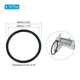 PATIKIL Metal O Rings 40mm / 1.6", 10 Pack Electroplated Zinc Alloy O Ring Buckle Seamless Welded Round Rings for Bag Purse Belts Hardware DIY Craft Dog Leashes, Black