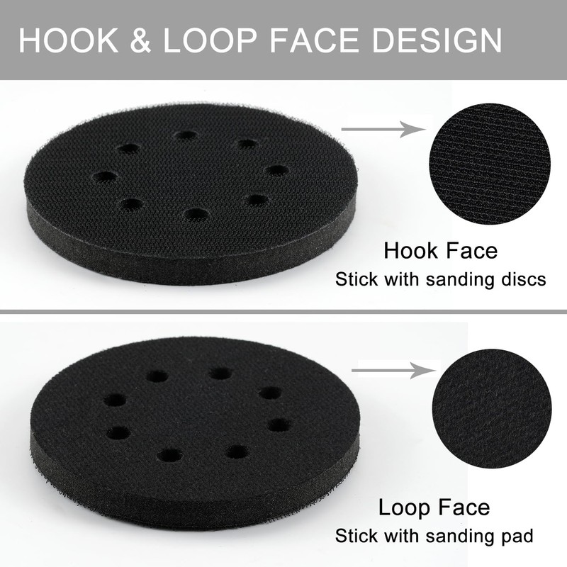 Rvetol 10 Pack 5 Inch 8 Holes Soft Density Interface