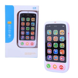 Simulated Smart Phone Music Light Toys Multifunctional Educational Kid Child GiftPink