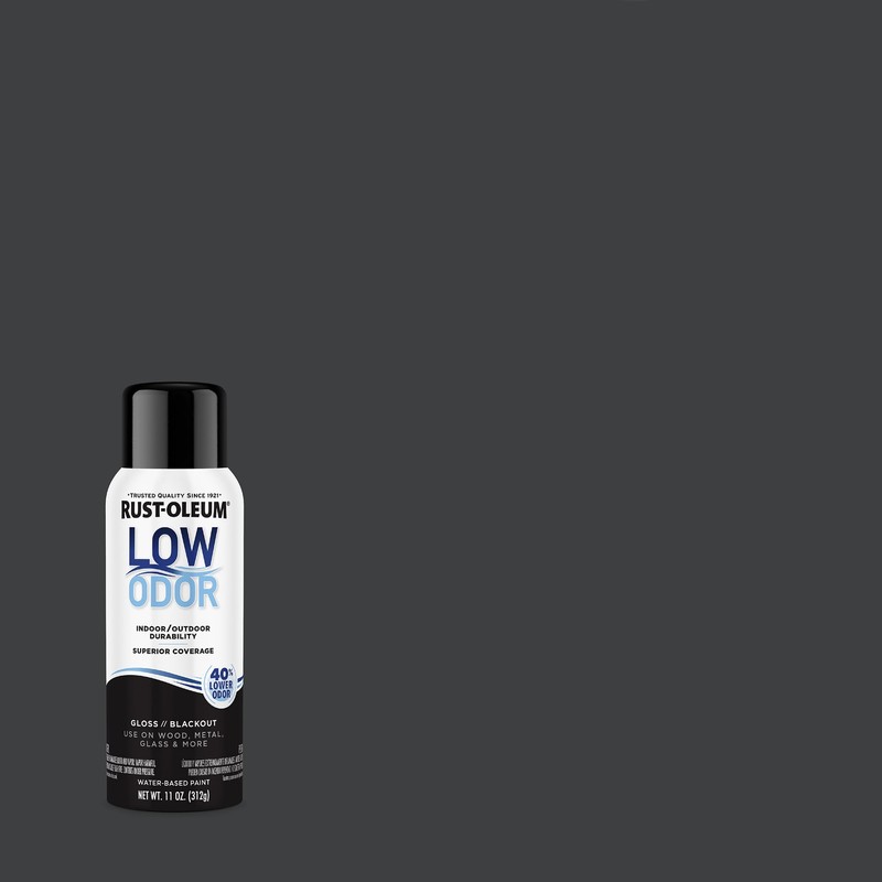 Rust-Oleum Low Odor Premium Spray Paint, 11 oz, Gloss Blackout,