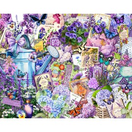 Springbok Purple Passion 1000 Piece Jigsaw Puzzle for Adults- Its a Lavendar Dream to Create This Purple Masterpiece
