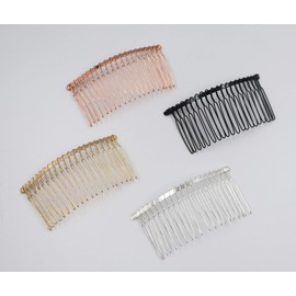 Ruwado 4 pcs 20 Teeth Metal Side Comb Veil Twist Vintage Fashion Classic Hair Comb Pin French Hair Clamp Accessories for Women Girls Styling Daily Wear Wedding Party Christmas
