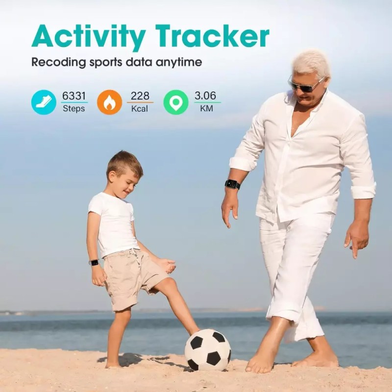 Pedometer 페도미터 워치 시니어 친화적인 앱/폰 필요 없음 스텝 카운터