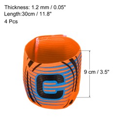 PATIKIL Captain's Armband, 4 Pack Letter C Elastic Arm Band for Soccer Team Training, Orange