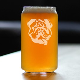 English Bulldog - Beer Can Pint Glass Gifts for Men & Women - Fun Unique Bulldogs Decor