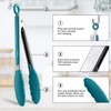 HOTEC Premium Stainless Steel Locking Kitchen Tongs with Silicon Tips,