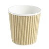 Kraft Ripple Disposable Paper Coffee Cups 4oz / 120ml -
