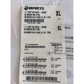 BREG Ab Binders 9” 3 Panel XL 50-75” VP10103-050 White 2024 Brand New