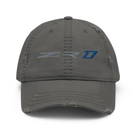 JG Infinite Sports Car C7 ZR1 Owner 7th Gen Corvette Distressed Dad Hat Charcoal Grey