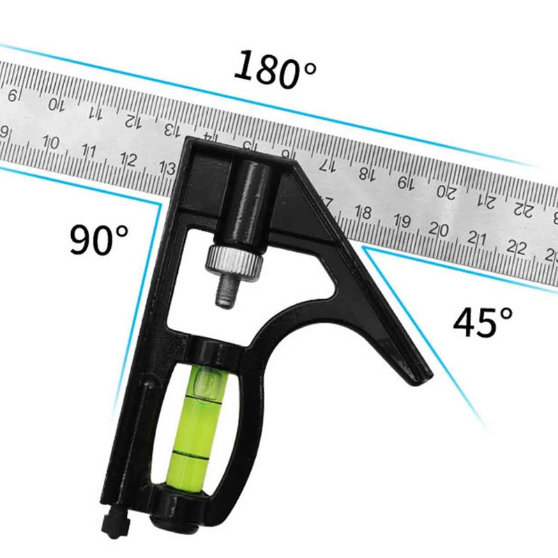 1 Carpentry Square, 1 Soft Square, Adjustable Square, Woodworking Measuring