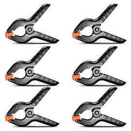 JKG® 6 x Spring Clamps Heavy Duty - Nylon Plastic Quick Grips Clips 3" Strong use Grip Craft Woodwork Photo DIY