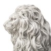 Glitzhome Guardian Sitting Lion Garden Statue MGO Outdoor Decoration, 20.75"