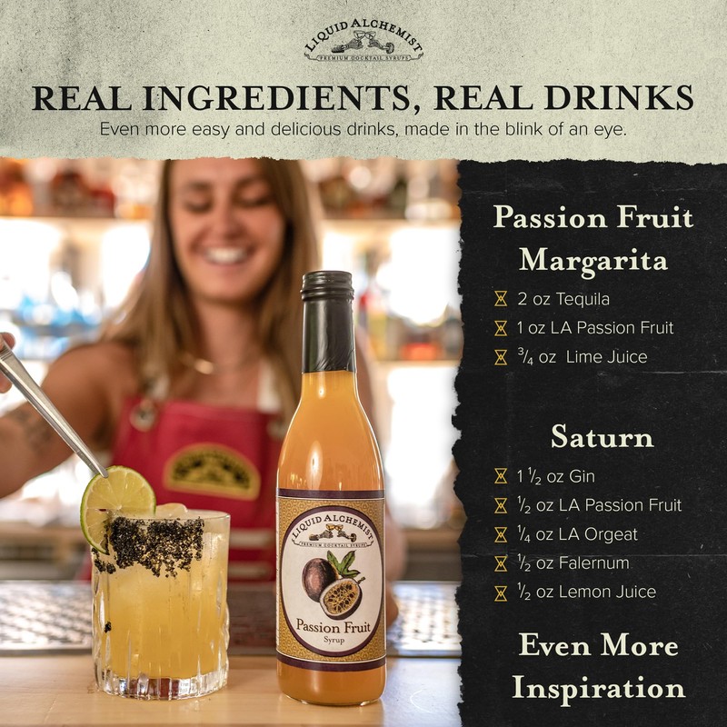 Jarabe líquido de fruta de la pasión de Alchemist, (12