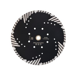 Casaverde 9" Turbo Diamond Blade,Granite Cutting Blade Dry Cutting for Stone,Granite Marble and Hard pavers