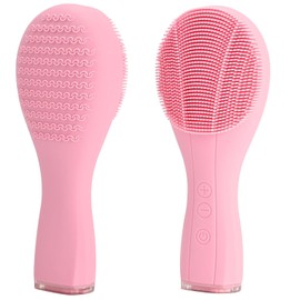 Limpiador facial inteligente de silicona, exfoliante eléctrico de silicona con espuma automática, cepillo impermeable para limpiar poros y puntos negros para hombres y mujeres.