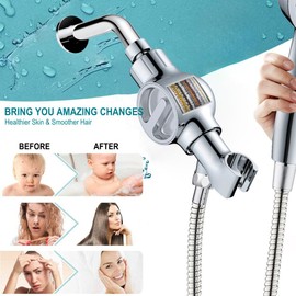 JINYOMFLY Shower Head Holder with Filter, Residual Chlorine, Sediment, Reducing Impurities, Universal Hand Shower Holder, Adjustable Shower Holder, Shower Head Shower Holder