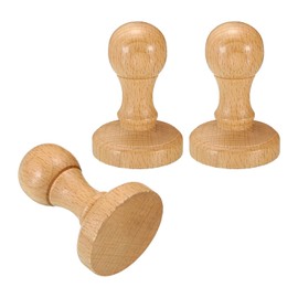 PATIKIL 40mm Stamp Wood Round Handle, 3 Pack Wooden Knobs Stamp Mounts Drawer Pulls for Stamp Making DIY Crafting Scrapbooking, Brown