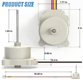 LUBIYACK EAU65058313 Refrigerator Condenser Fan Motor Assembly Compatible with LG Kenmore Freezer Refrigerators LRTLS2403S/00 LTCS20020B/00, Replaces AP7178307 EAP16662420 PS16662420(DC 12V 1A 4-Pin)