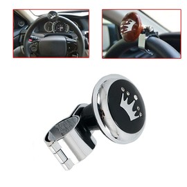 TOTMOX Steering Wheel Booster Ball - Car Steering Wheel Spinner Knob Power Handle Ball Booster Auto Spinner, Carbon, Black
