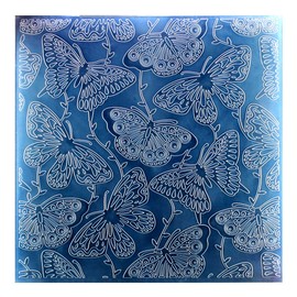 Kwan Crafts Large Size Butterfly Plastic Embossing Folders for Card Making Scrapbooking and Other Paper Crafts, 19.8x19.8cm