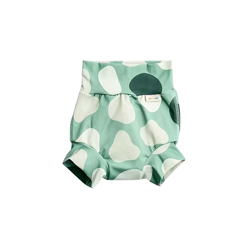 ImseVimse Swim Nappy Green Shapes Medium High Waist