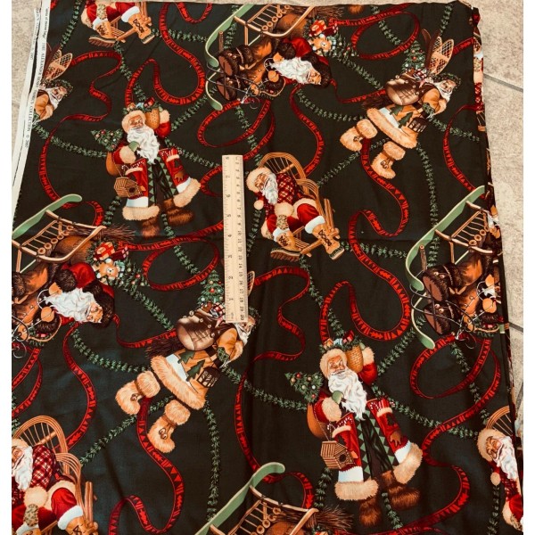 Alexander Henry LARGE MOTIF CHRISTMAS SANTA OF MOOSE LODGE BTY