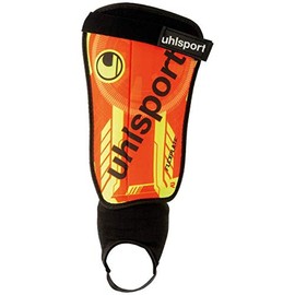 Uhlsport Unisex - Adult Flex Plate Shin Guards, Fluo Orange/Fluo Yellow/Black, XXS
