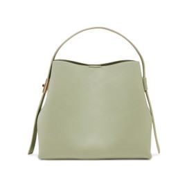 Anne Klein Women's Small Bucket Hobo with Enamel Turn Lock, Green Fig